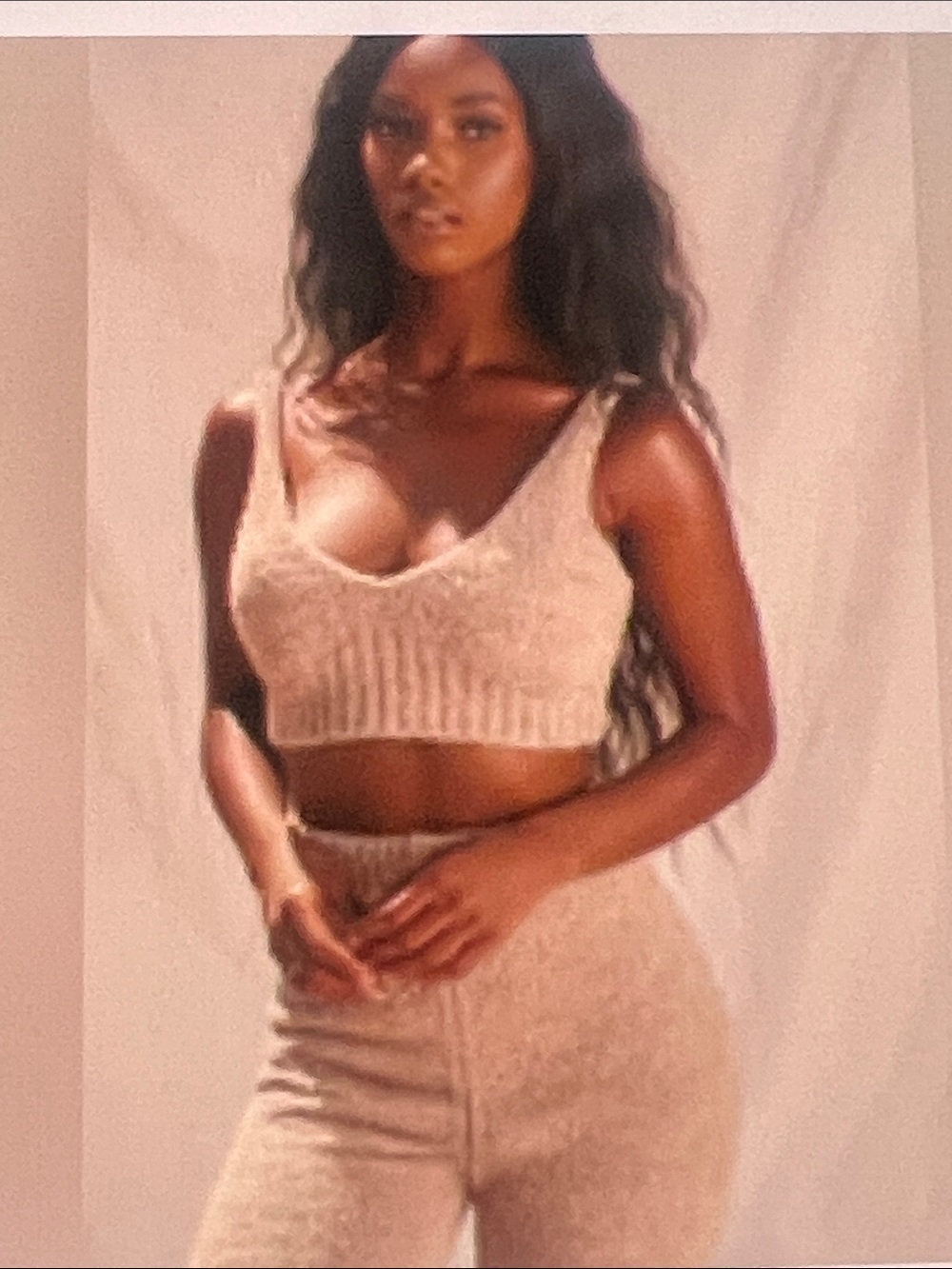 Boucle crop tank Top